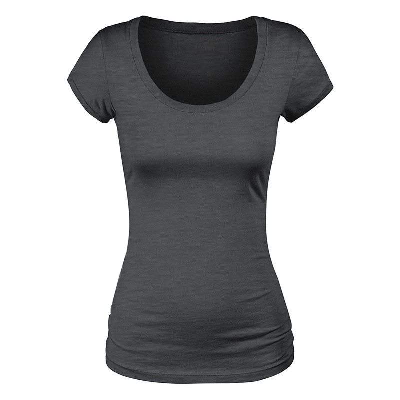Emmalise Women's Short Sleeve Tshirt Scoop Neck Tee Value Set