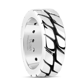Talexia Mens Rings Stainless Steel, Bold Tribal Design, Tarnish-Resistant, Premium 316L Stainless Steel Mens Wedding Band, Ideal for Anniversaries, Weddings, or Special Events, 9mm Width