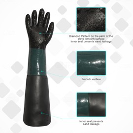 Altozor 23.6" Blast Gloves for Abrasive Blasting Used on Sandblasting Sandblaster Sand Blast Cabinet
