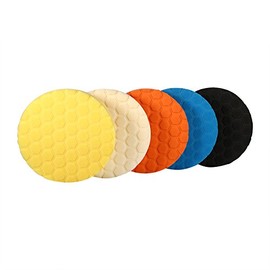 EVGATSAUTO Taladro de Espuma para Coche, Almohadilla para pulir, 5 uds, 3/4/5/6/7 Pulgadas, Esponja para pulir, Almohadilla para pulir, Kit de Herrami