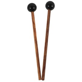 ledmomo 2pcs Percussion Mallet for Slit Drum Durable Rubber Head and Wood Handle Comfortable Grip Multi-Purpose Stick Steel Tanka