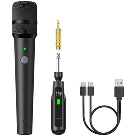 TONOR Microfonos Dinámicos Inalámbricos Recargables, Sistema Micrófonos de Mano con Receptor para Karaoke, Canto, Fiestas en Casa, Cumpleaños, Discurs
