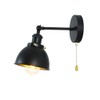 Bagkcopp Industrial Black Wall Sconces Light with Pull Chain Switch,Wall