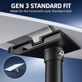 14 Inch Starlink Gen 3 Wall and Roof Mount, 360° Rotating Metal Short Pole Bracket for Standard Dish