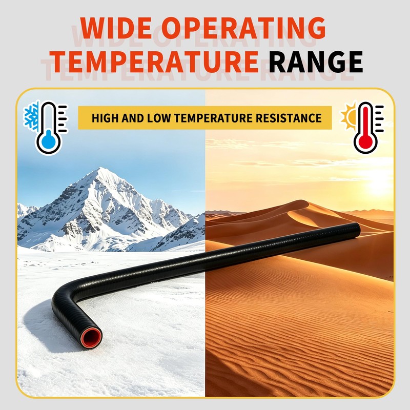 551065 3/4" ID (19mm) 90° Silicone Heater Hose Compatible with