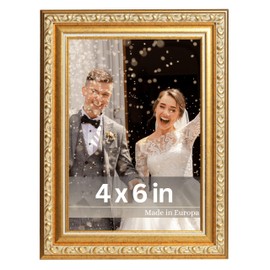 VictoR Picture Frame Chagall 4x6 Gold - Vintage Picture Frames with Shutterproof Acrylic Glass - 4 x 6 Photo Frame - Gold Picture Frames - Antique - Baroque