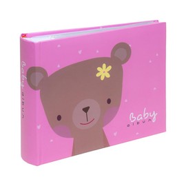 Baby Photo Album for 6x4 Photos - Easy to Fill Slip in Method & Book Bound Baby Girl Photo Album with Writing Space | Store 100 Pictures in a Traditional & Timeless Design | Gift Idea for Newborn