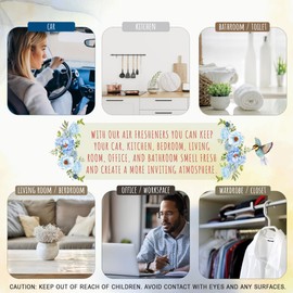 WEENZA Orange Air Freshener | Long Lasting Car Mirror Hanging Air Fragrance | Motivational Quotes | Pleasant Smelling Scent | Luxury Vehicle Air Freshener for Men and Women (PACK OF 6 SCENTS)