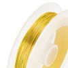 BENECREAT 0.5mm Gold Plated Copper Wire, Beading Craft Wire, Gold,