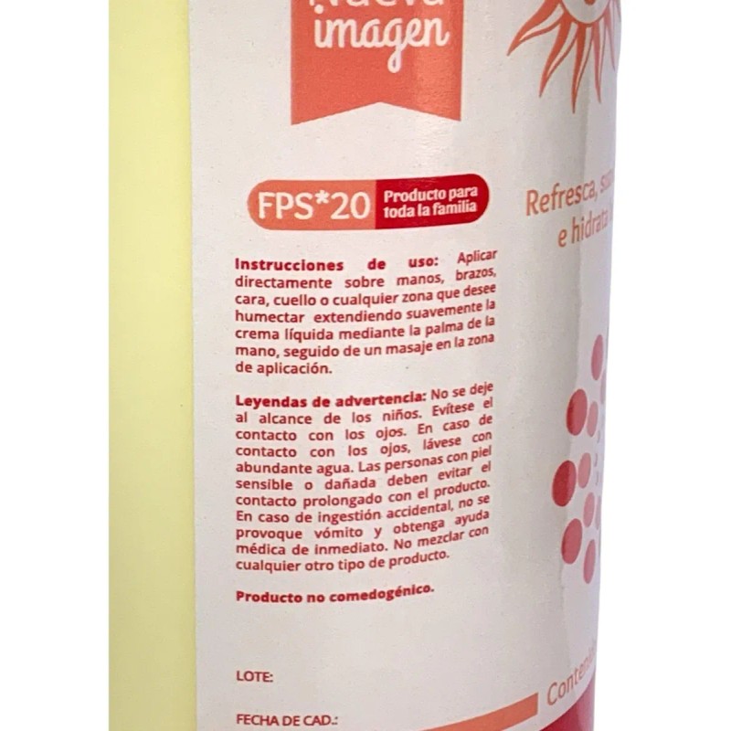 Crema Liquida Placenta Tradicional 1lt Casa Solar Aroma Suave