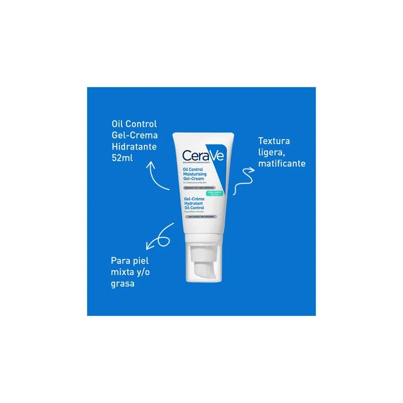 Gel-crema Hidratante Control de brillo 52ml CeraVe