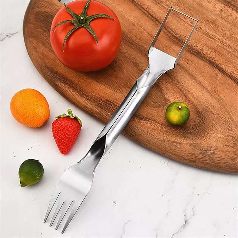 Unbranded Watermelon Slicer Cutter,2-in-1 Fork Stainless Steel Fruit Cutting Artifact