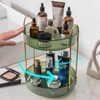 Wolfive 2-layer bathroom counter organizer, large capacity 360° rotating makeup