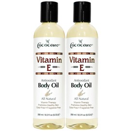 Cococare Natural Vitamin E Antioxidant Body Oil - Vitamin Therapy for All Skin Types - 8.5 fl oz - Pack of 2