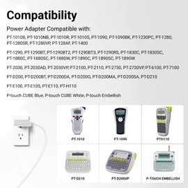 Power Adapter Compatible with Brother AD24ESAW Label Makers PT-D210 PTD 210 PTD220 PT-D200VP PTH110 Charger - 5.9ft Extra Length Power Cord