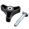 DENPETEC Triangle Knob Handle,Wing Nut and Bolt Power Equipment, Bolt