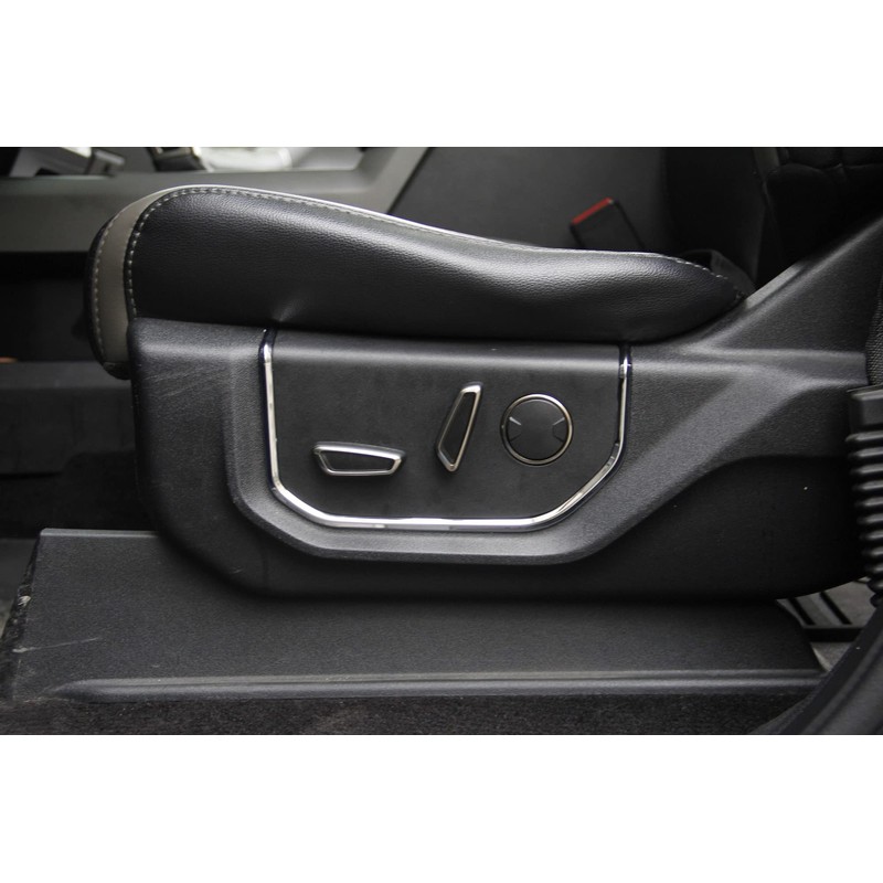 Justautotrim Chrome 2pcs Front Seat adjustment button panel upgrade trims