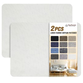 Self-Adhesive Fabric Patches for Sofa and Clothes Repair, 8X11 inch 2 PCS, Multi Color, White (8" x 11"-2PCS)