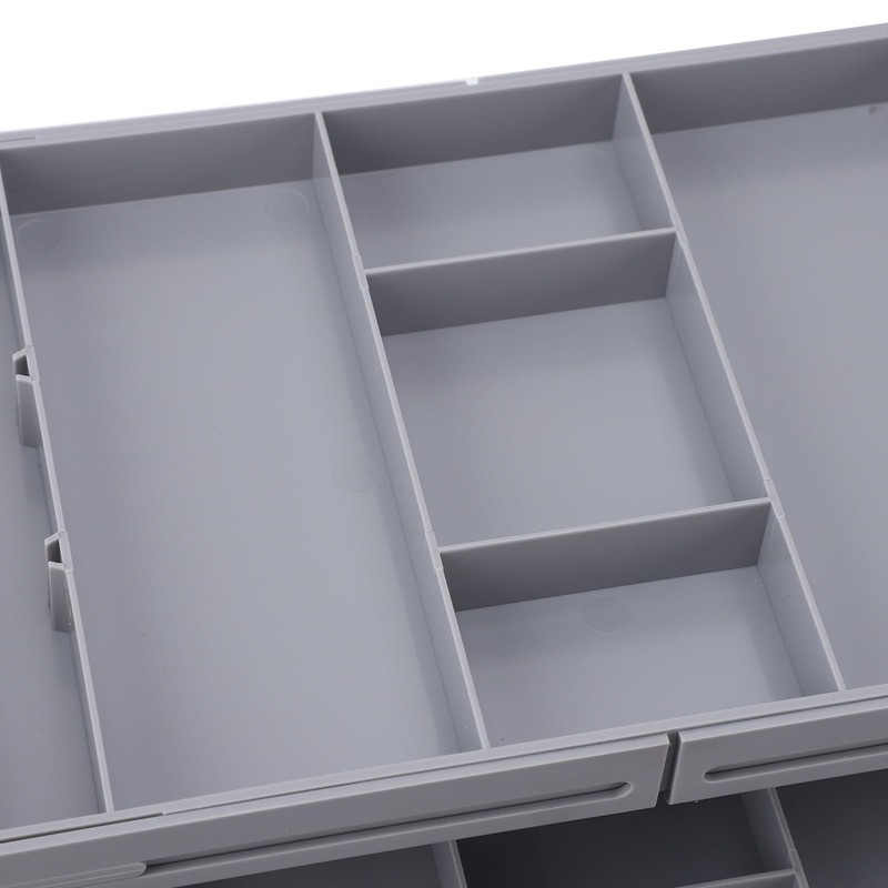 Drawer Organizer, Multi Level Collapsible Drawer Organizer with Adjustable Compartments,