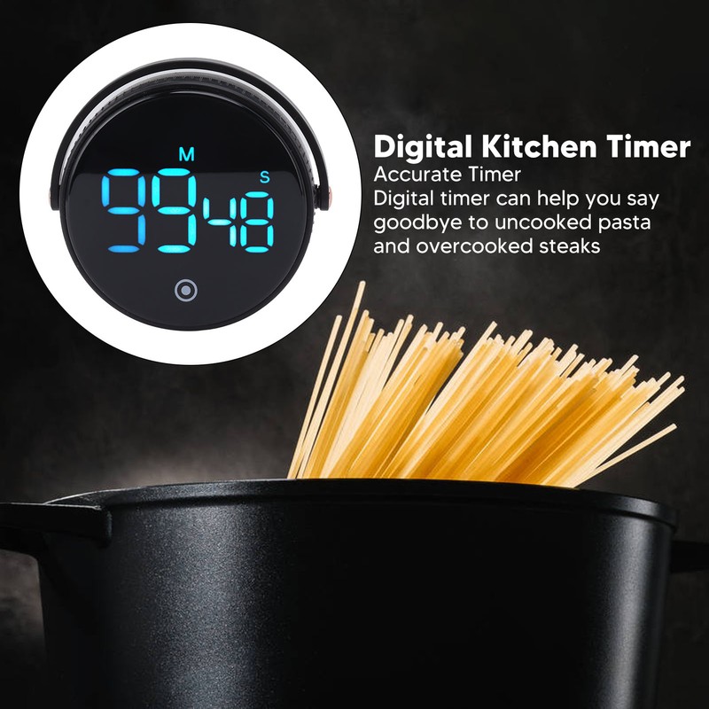 Digital Kitchen Timer Magnetic Large LED Display Countdown Timer for