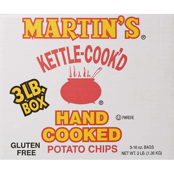Martin's Kettle Cooked Potato Chips, 3 Pound Box