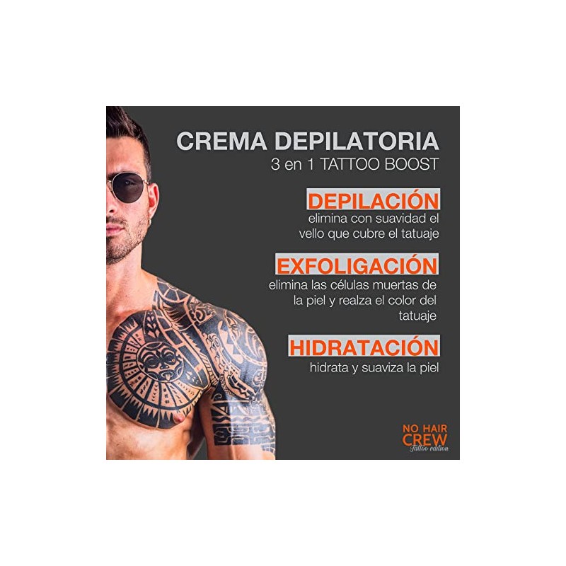 NO HAIR CREW Tattoo Edition - CREMA DEPILATORIA para eliminar