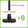 Bonviee 6 Pack 5/16 Inch Drip Irrigation Tee Connectors, Barbed