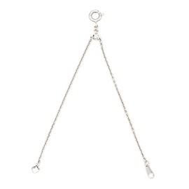 miwaki Jewelryshop M Necklace Extender Adjustable Chain Silver plated slide chain Heart 15cm ad18-R-heart