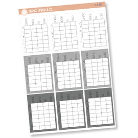 Macro Tracker Full Box Full Week Planner Stickers, Calories Intake Tracker, Color Print Planning Labels, FC12 (L-188-B)