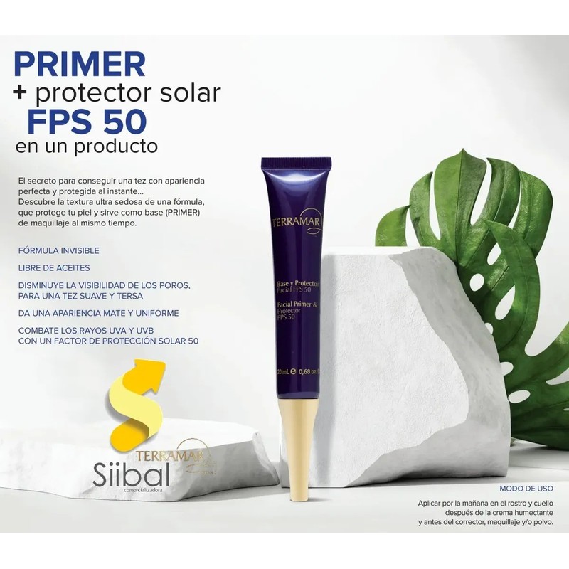 Base De Maquillaje Y Protector Solar Fps 50 Terramar 20ml