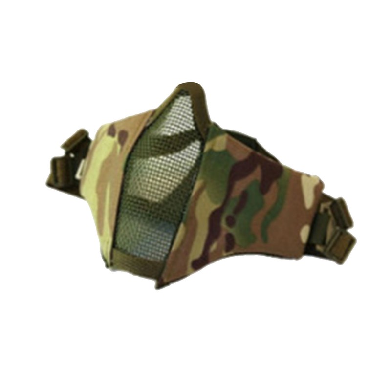 Steel Mesh Protective Face Shield Half Face Oxford Cloth Breathable