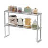 LALFPET Stainless Steel Double Overshelves, 48x12 Inch - Simplified Storage