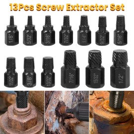 Unbranded Screw Extractor Kit Damaged Screw Remover Set Easy Out Drill Bits Bolt Stud 13x