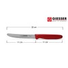 KAUFGUT COLTELLO UNIVERSALE COLORI ASSORTITI SEGHETTATO 11CM GIESSER 53354