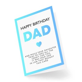 Funny Birthday Cards for Dad | Greeting Card Dad's | Your Son in Law Bought This Card Not Your Daughter | Comedy Humour Joke Banter | CBH221