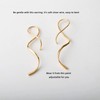 Spiral Threader Earrings 925 Sterling Silver Handmade Twisted Curved Pull