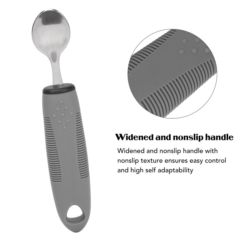 4Pcs Adaptive Utensils Weighted Non Slip Rubber Handle for Hand