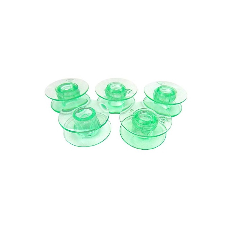 5 green bobbins for Husqvarna Viking Group 5, 6, 7 (Designer I,