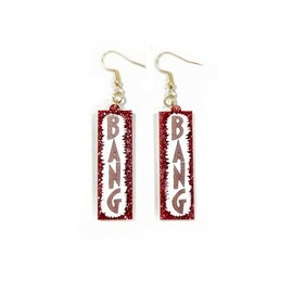 Western Earrings Cowgirl Cowboy Acrylic Drop Dangle Earrings Bling Shiny Accessories Earring for Concert Outfits, Pink