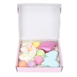 8pcs Bubble Bath Ball Set Different Shapes Fragrance Exfoliating Refreshing Soft Foam Bath Balls 21.87oz