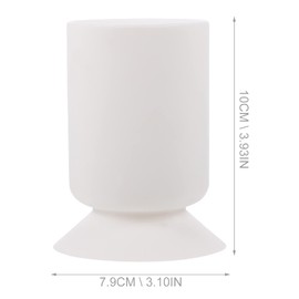 FOMIYES Silicone Suction Cup Pen Holder Brush Pen Holder Desk Containers Vanity Organizer Eyebrow Pencil Holder Silicone Makeup Applicator White Student Scissors Sucker