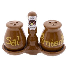 CERÁMICA ESPAÑA Dispenser | Salt Shaker | Ceramic Salt Shaker | Original Salt and Pepper Shakers Model M01 | 100% Handmade | 15 x 6.5 x 10 cm