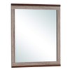 Udorich Rustic Two-Tone Wood Grain Mirror with Low Distortion Glass,