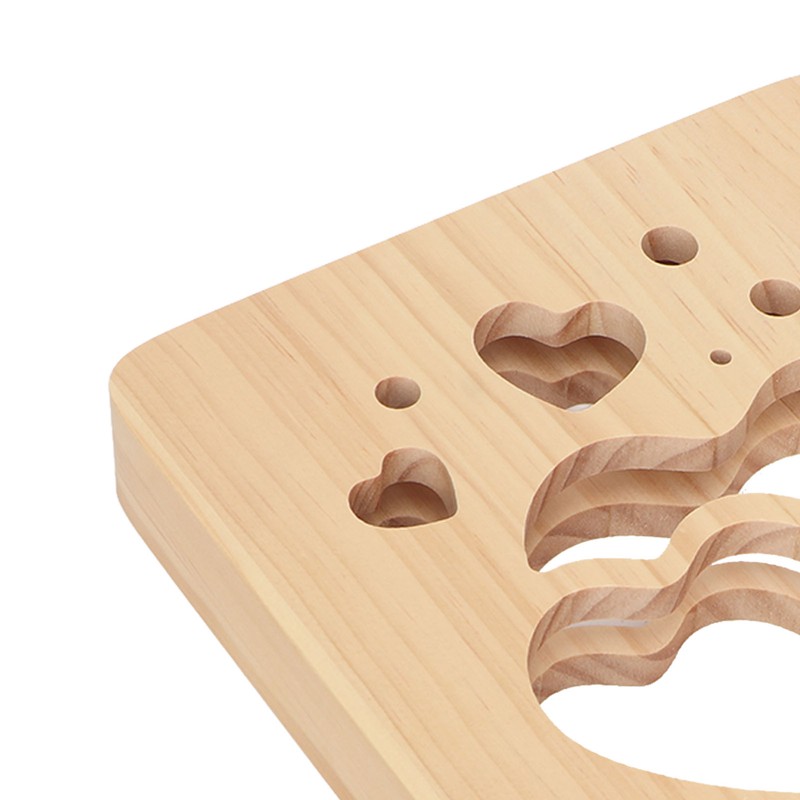 Wooden 3D LED Light Valentine's Day Hollow Hearts Shape Style