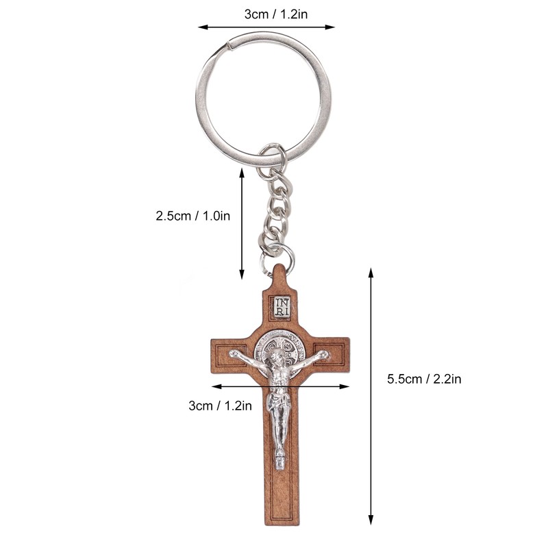 Christian Cross Keychains Engraved Bible Verses Exquisite Jesus Cross Key