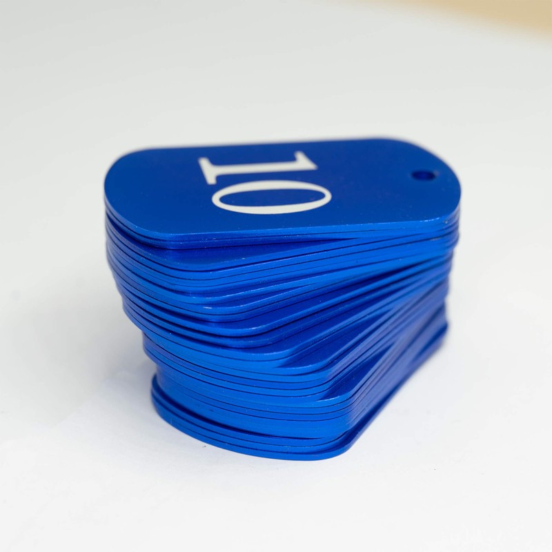 Aluminum Engraved Numbers 1 to 10 Key Tags Identification Tags