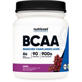 Nutricost BCAA Powder (Grape, 90 Servings) - Optimal 2:1:1 Ratio, Vegetarian, Non-GMO