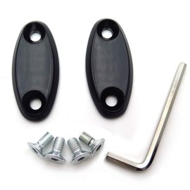 XKMT- Black Mirror Block Off Base Plates Compatible With Cbr 600 F4 F4I 900 Rr 929 954 1000Rr