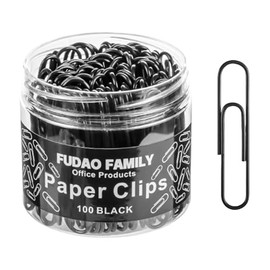 Juego de 100 clips Jumbo - 5,1 cm - Negro
