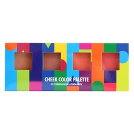 Stationery Cosmetics Coupy Pattern Cheek Color Palette Pink Orange Natural 4 Colors